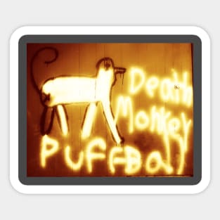 Hot Death Monkey Puffball Sticker